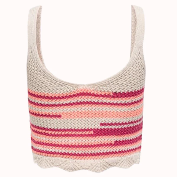 TOP ONLY ONLMERIDA CROP V-NECK MUJER - Image 4