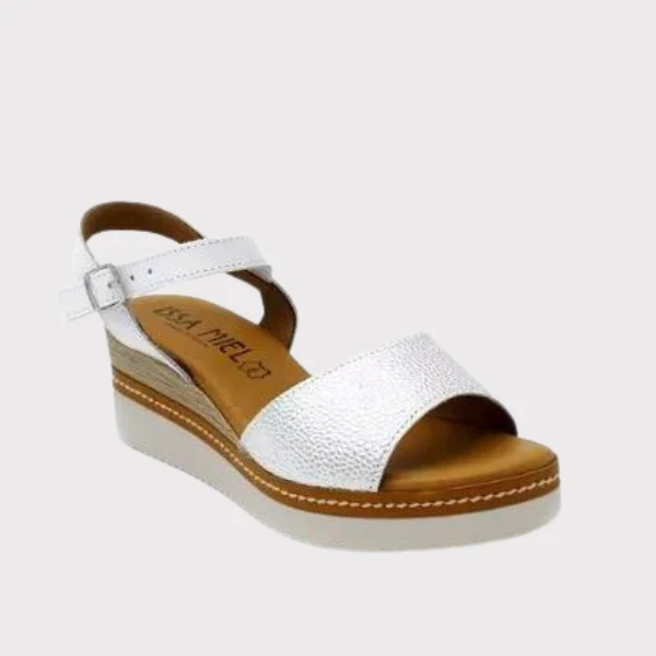 ZAPATO ISSA MIEL CUÑA  PIEL MUJER - Image 2