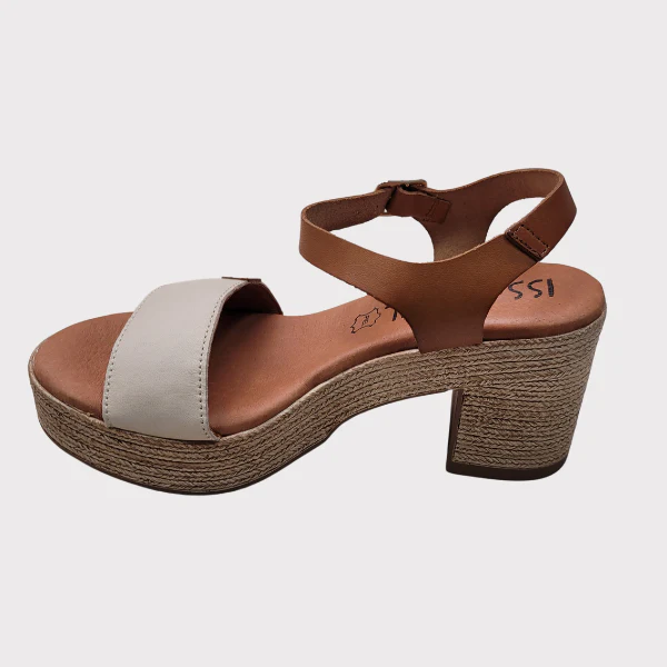 ZAPATO ISSA MIEL TACON YUTE PIEL MUJER - Image 2